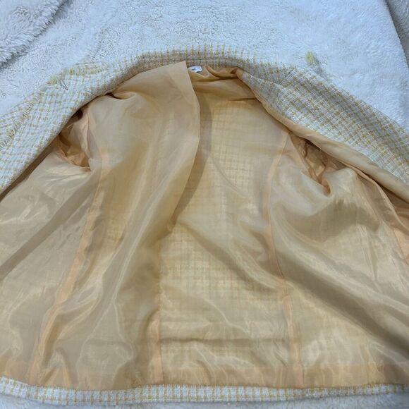 Vintage NWT Women’s Liz Claiborne Tweed Yellow Blazer‎ Size 16 - Picture 7 of 9